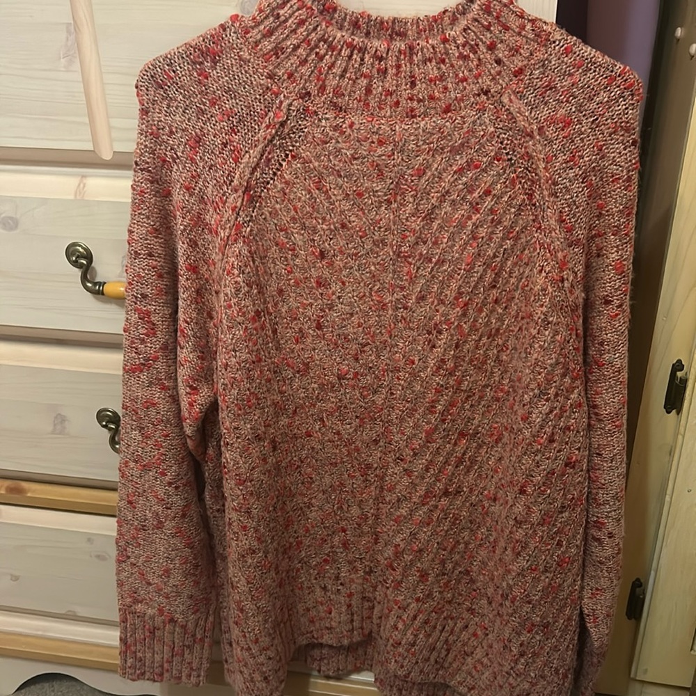 Sonoma Pink Multicolor Mockneck Sweater